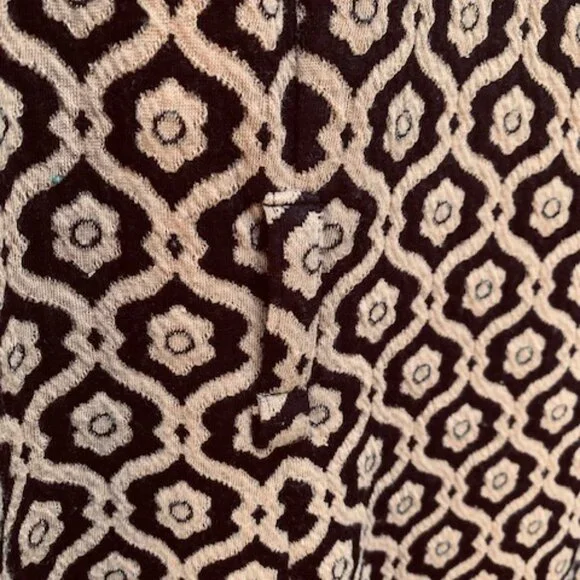 Nine West Jacquard Geometric Dress Sheath Black Tan Mandarin Size 10 - Picture 6 of 12